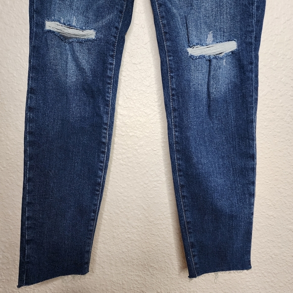 Old Navy O.G. Straight Leg High Rise Dark Wash Jean's Women's Size 0 NWT - Picture 2 of 7